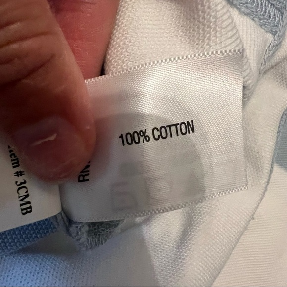 ORVIS Men’s Blue/White Striped Signature Polo Size Large EUC - Picture 4 of 4